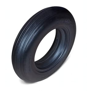 AMERITYRE Solid Wheelbarrow Black Ribbed Tire ONLY