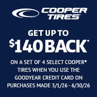 Cooper Get up to $140 Back