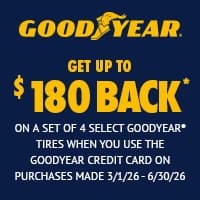 Goodyear Get up to $180 Back