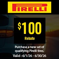 Pirelli Get a $100 Rebate
